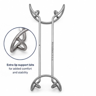 Cheek Retractor Double-Ended C-shape with Lip Support Stainless Steel (x1)