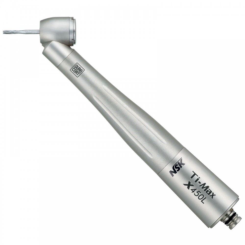 NSK Ti-Max X450L rear venting surgical handpiece 45 degree head